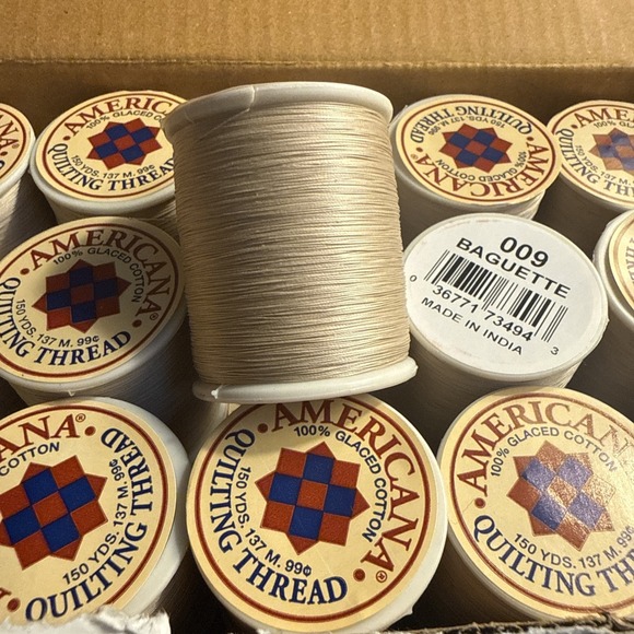 Americana Other - 1 Case: 30 Spools - BAGUETTE Americana Quilting Thread 150 Yd 100% Glacéd Cotton